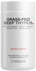 Codeage Grass Fed Beef Thymus Supplement Superfood, Freeze Dried, Non-Defatted, Desiccated Thymus & Liver Pills, Glandulars Meat, Pasture Raised Beef Vitamins, Non-GMO, 180 Capsules Codeage Au supplements