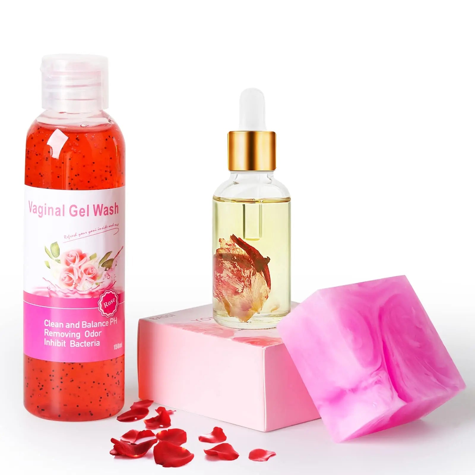 Feminine Wash & Yoni Oil & Yoni Soap Set for Women, Yoni Wash for Vaginal Ph Balance Remove Odor BASSI Au supplements