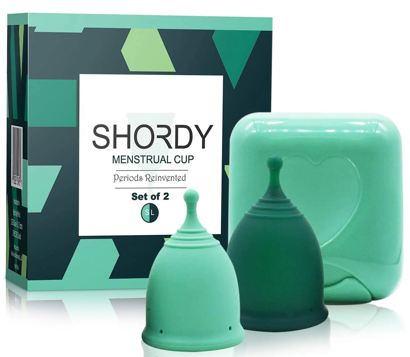 SHORDY Reusable Menstrual Cup (Small & Large) Set of 2 with Box, 100% Soft Silicone, Copa Menstruelle SHORDY Au supplements