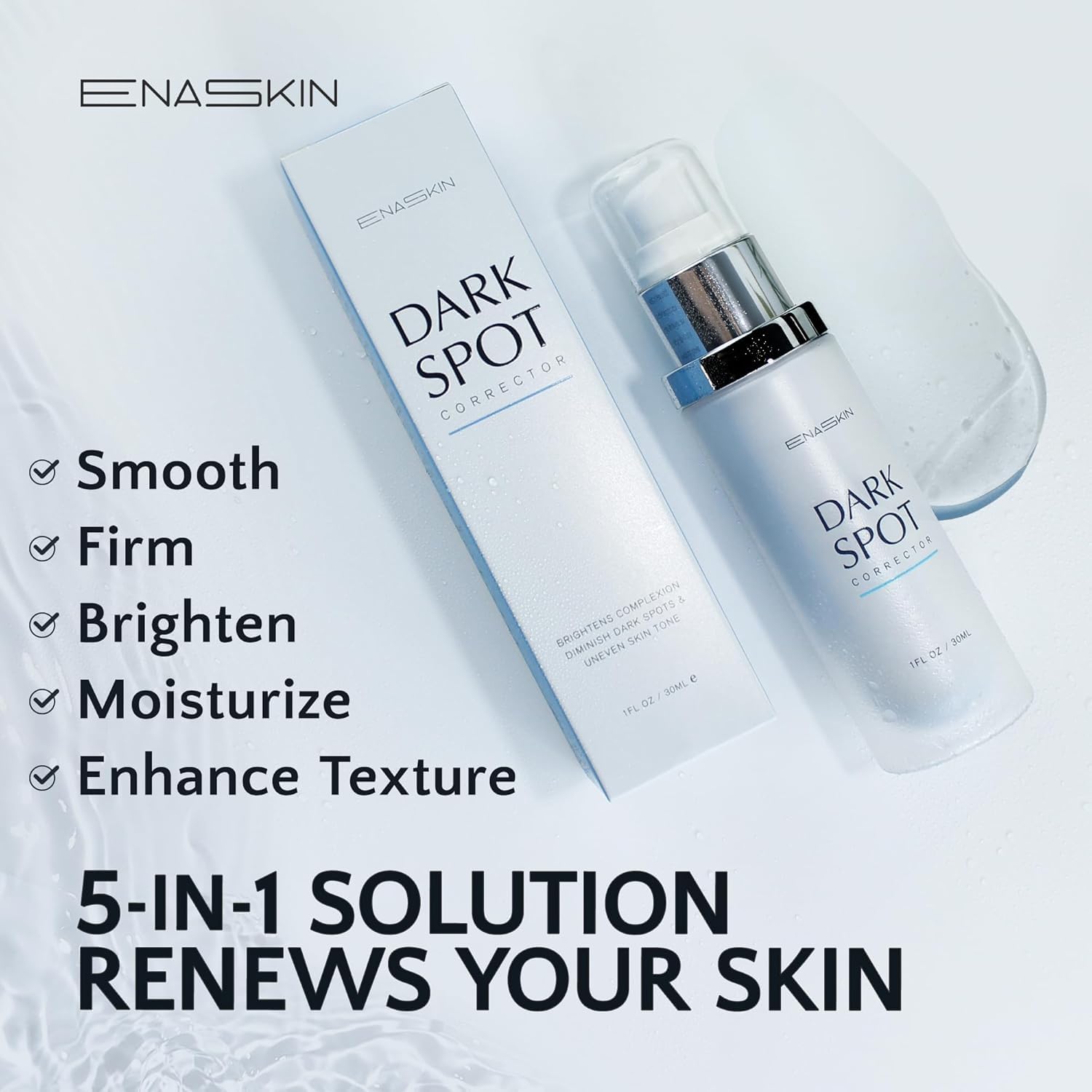 Enaskin Dark Spot Set - Serum & Soap Bars: Hyperpigmentation Body Treatment for Freckles Melasma Age Spot Sun Spot - Dark Spots Corrector Serum