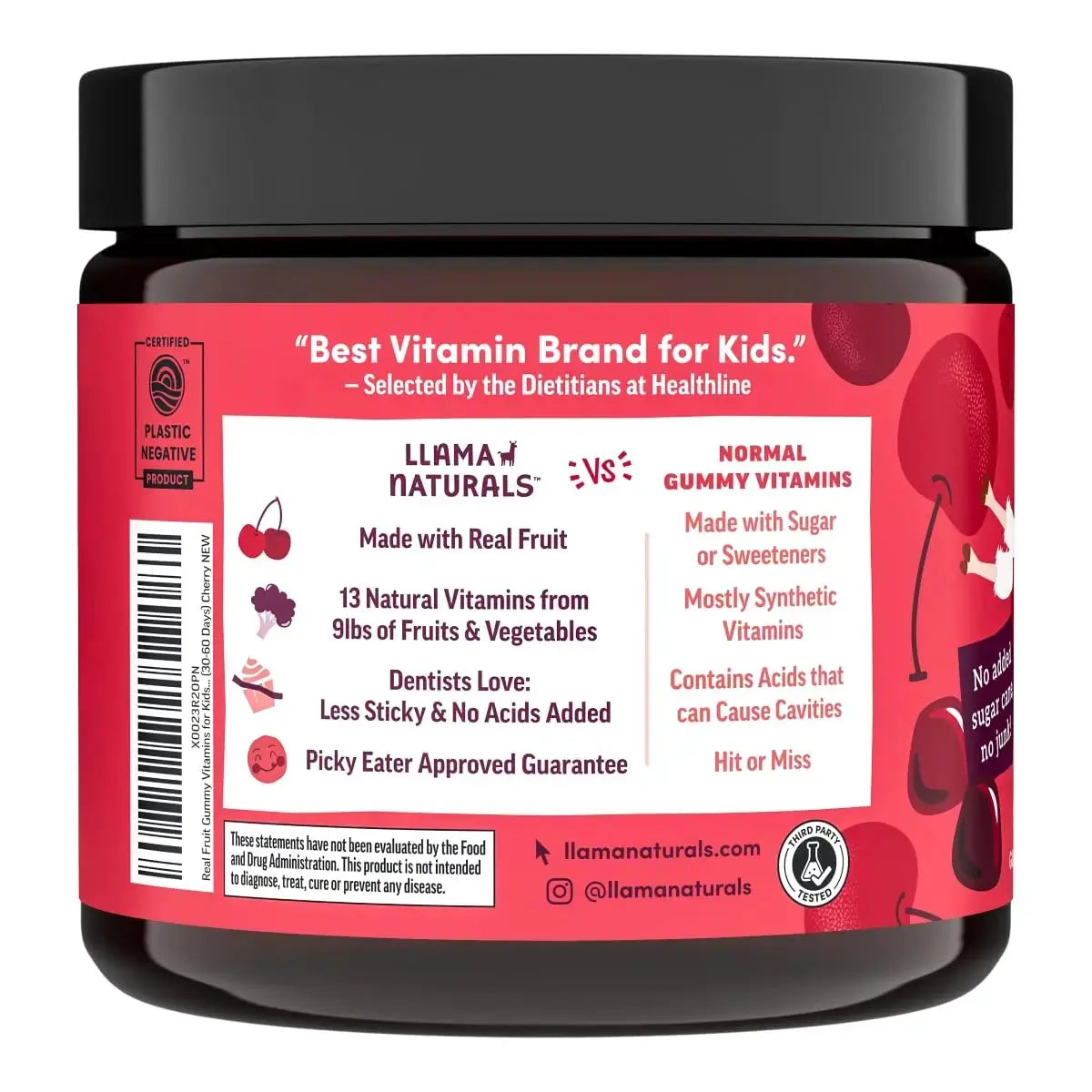 Llama Naturals Kids Multivitamin Gummies | Real Fruit, No Added Sugar Cane | Organic Vegan Toddler Whole Food Vitamins | Llama Naturals Au supplements