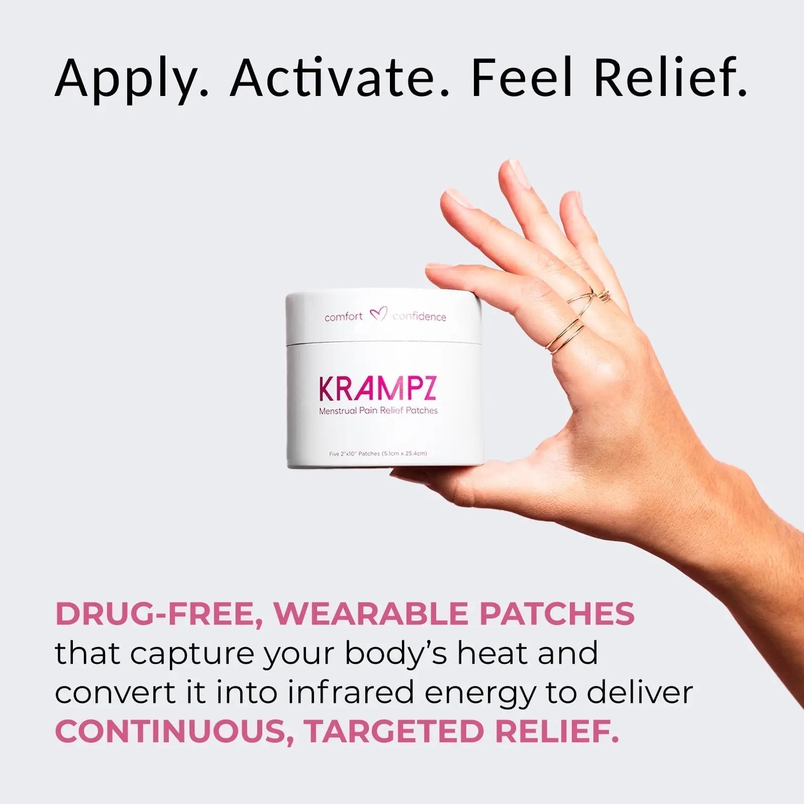 Krampz Menstrual Pain Relief Patches, Period Wellness, and Discomfort Support for Women, Style 118 Krampz Au supplements