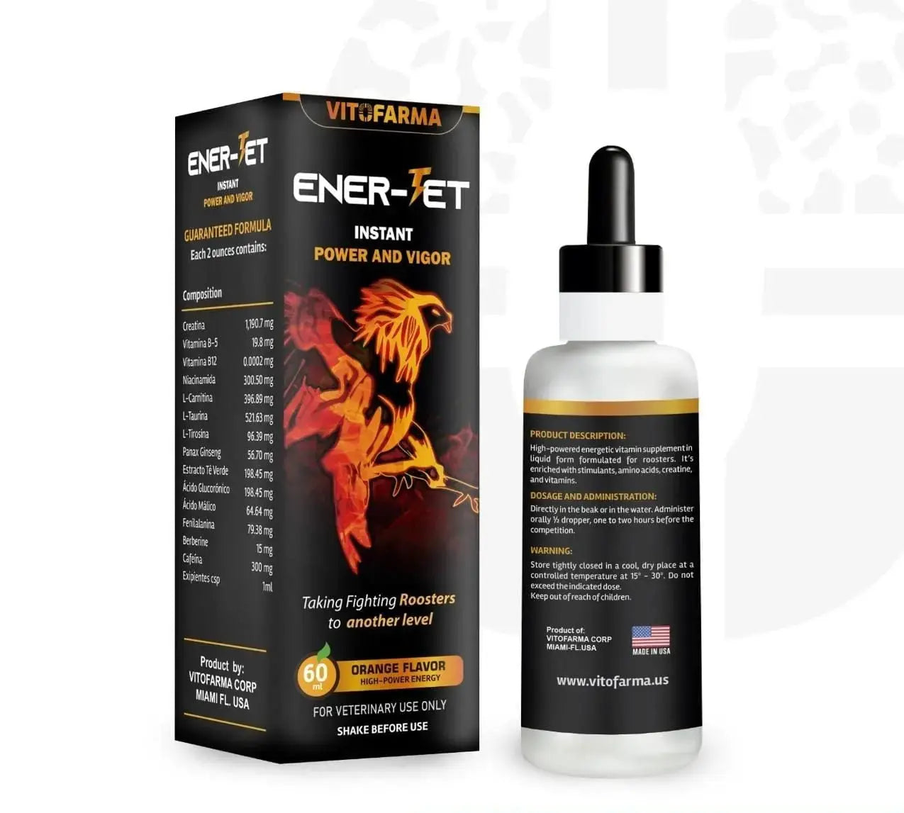VITOFARMA Ener-Jet Energy Booster for Rooster Natural Multivitamin - Liquid 60 ml VITOFARMA Au supplements