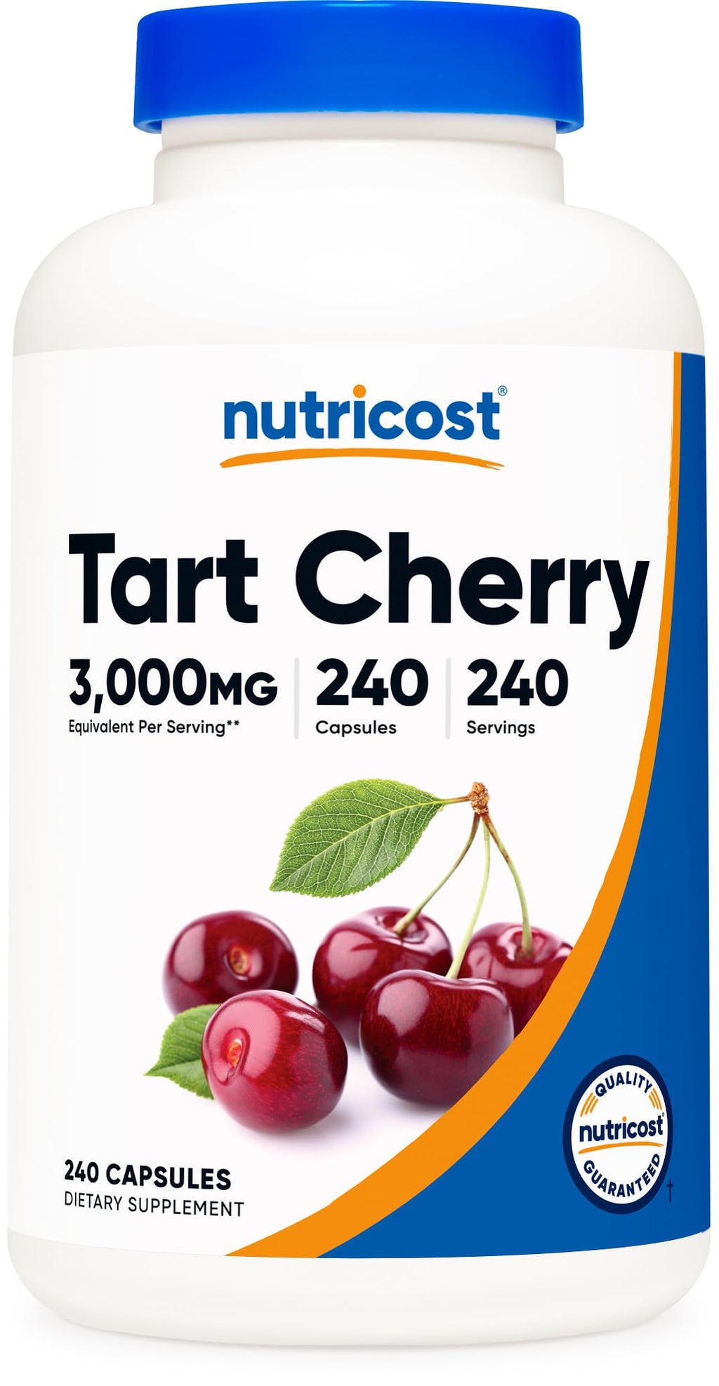 Nutricost Tart Cherry Extract 240 Vegetarian Capsules for 240 Servings per Bottle - Gluten Free, Non-GMO