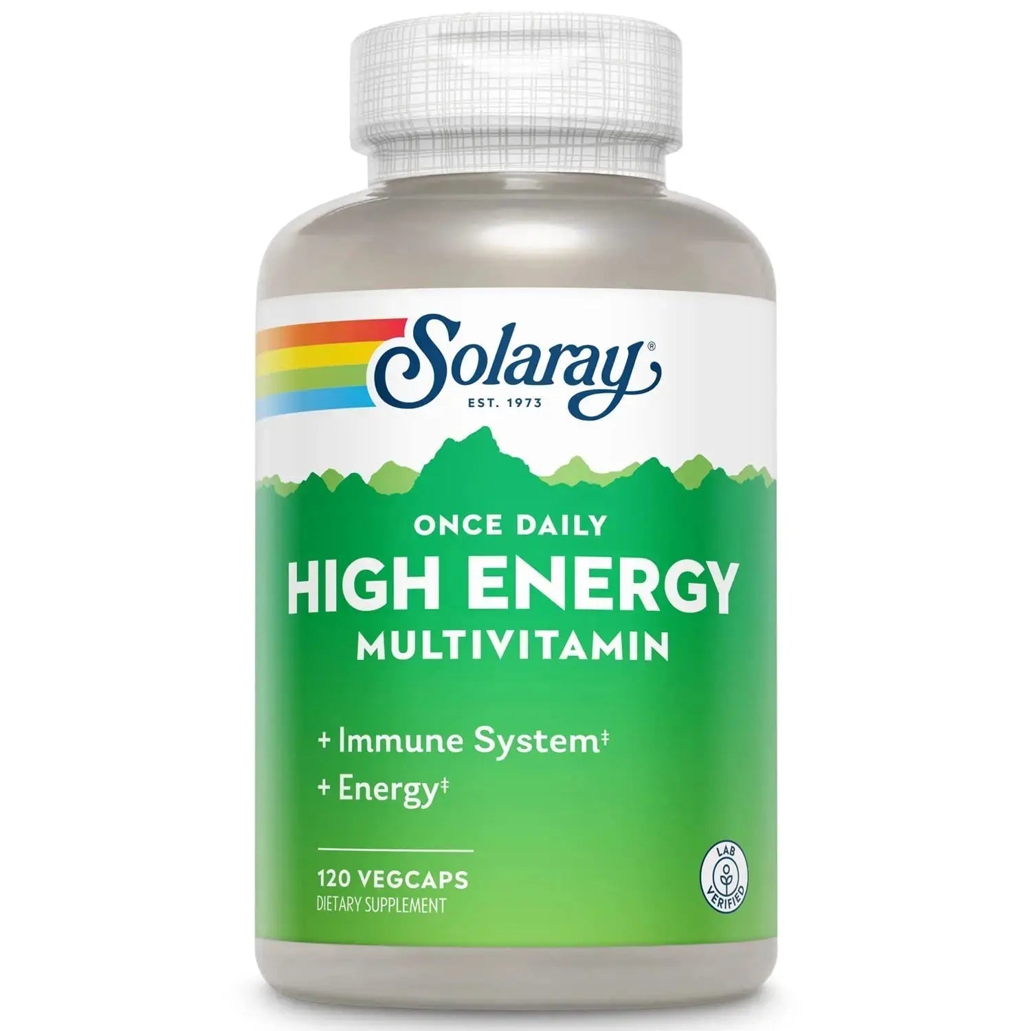 SOLARAY High Energy Multivitamin, No Iron, 1/Day, Timed-Release Formula, Whole Food & Herb Base 120 VegCaps SOLARAY Au supplements