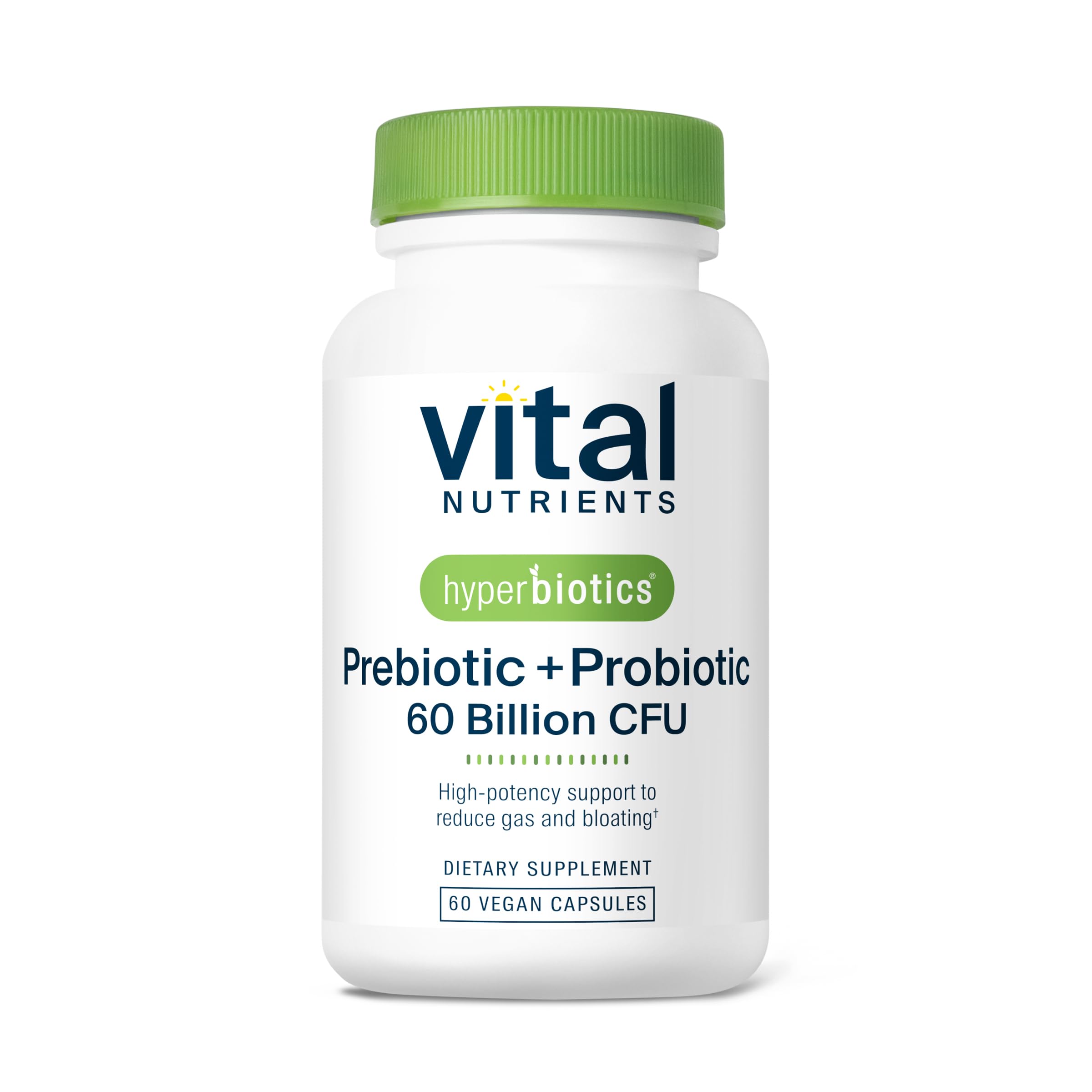 Hyperbiotics Vital Nutrients Prebiotic and Probiotic for Women and Men | 60 Billion CFU | Pre and Probiotics Supports Digestive Health, Constipation,