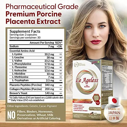 LABO Nutrition Le Ageless – Placenta Cell Rejuvenating Therapy from Japan – Enhanced with Collagen LABO Nutrition Au supplements