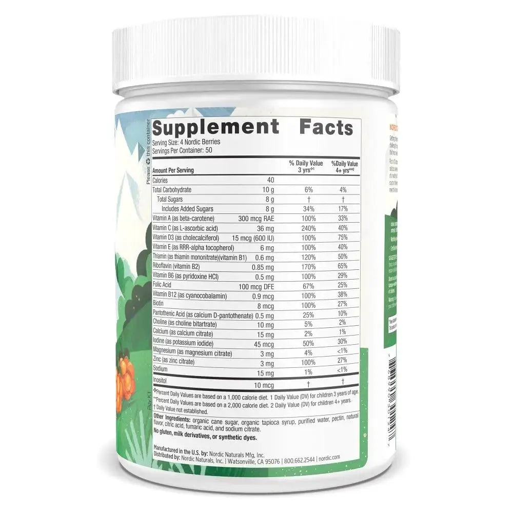 Nordic Naturals Nordic Berries, Citrus - 200 Gummy Berries - Great-Tasting Multivitamin for Ages 2+ - Growth, Development Nordic Naturals Au supplements