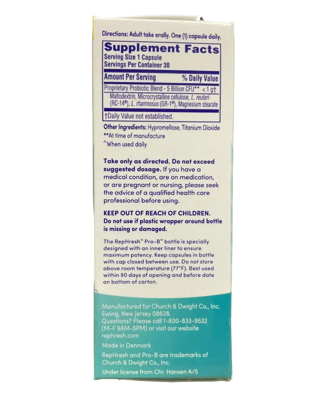 RepHresh Pro-B Probiotic Feminine Supplement FamilyValue 3Pack (30Count) My Store Au supplements