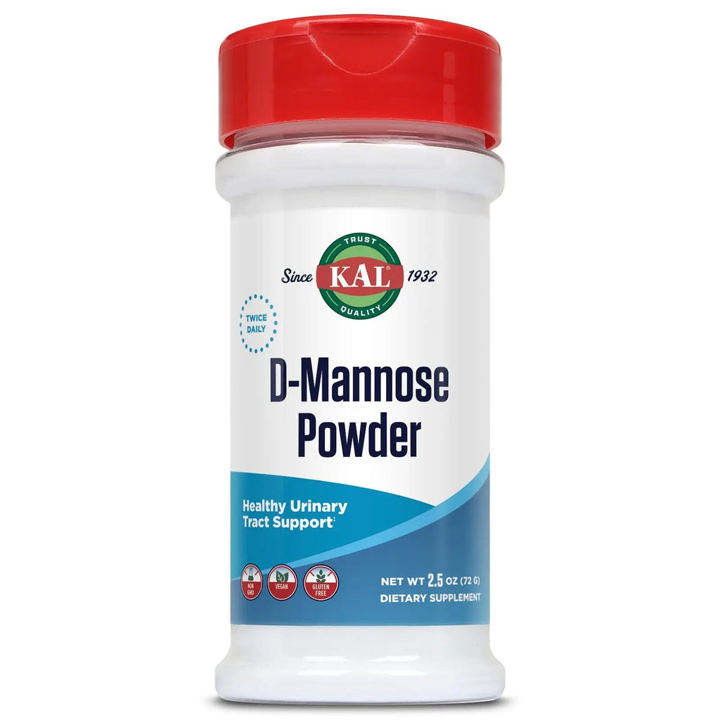 KAL D Mannose Powder 1600 mg, Easy-to-Mix, Fast-Dissolving D-Mannose - Urinary Tract Health and Bladder Support - Unflavored Powder, Non-GMO, Vegan, Gluten Free, 60-Day Guarantee, 45 Servings, 2.5oz KAL Au supplements