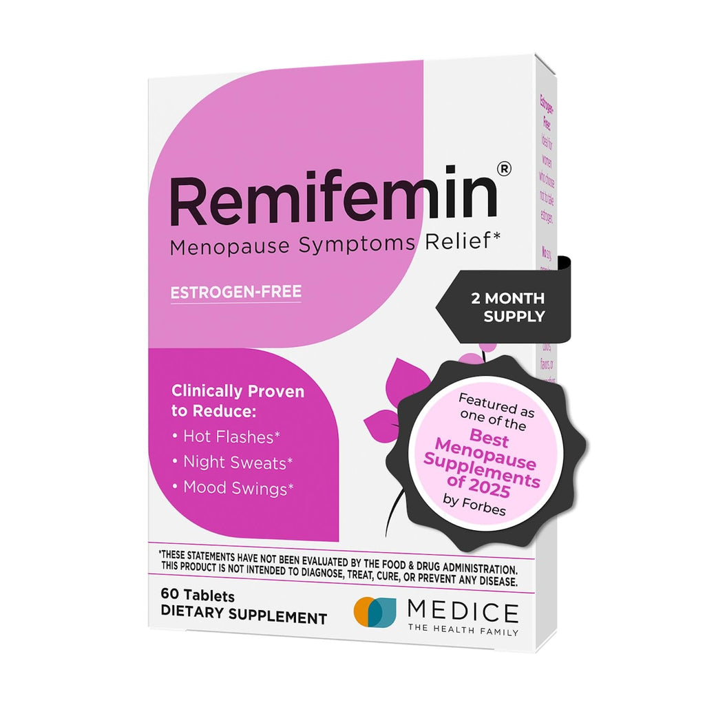 Remifemin Menopause Symptoms Relief - Clinically Proven Ingredients - Menopause Supplements - Black Cohosh - Estrogen-Free - Made in Germany - 60 Tablets Remifemin Au supplements