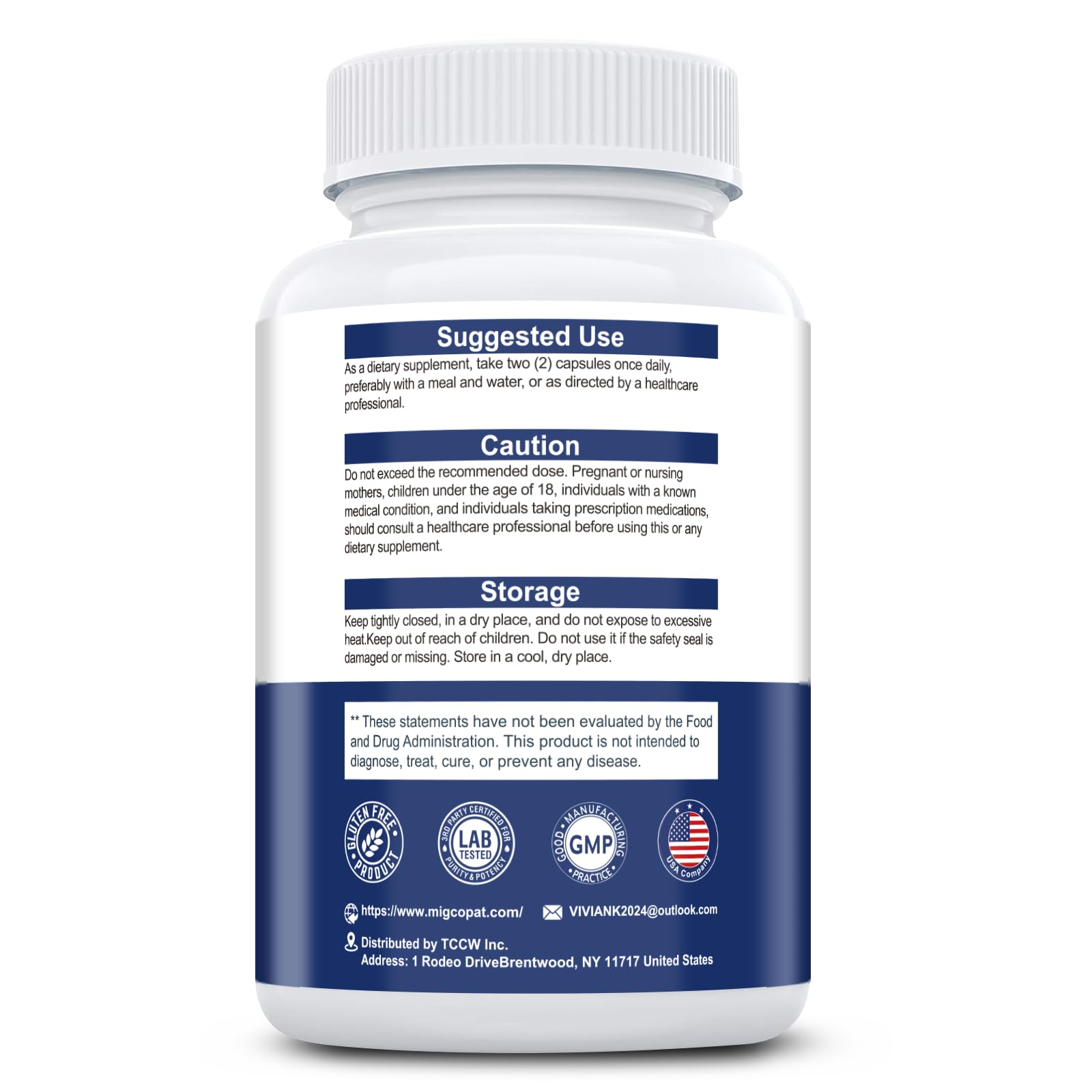Brain Supplements for Memory & Focus - Nootropic with Bacopa Monnieri, Lion's Mane, Alpha GPC, Phosphatidylserine | Supports Mental Clarity & Cognitive Function | Vitamin B6 & B12-120 Capsules Migcopat Au supplements