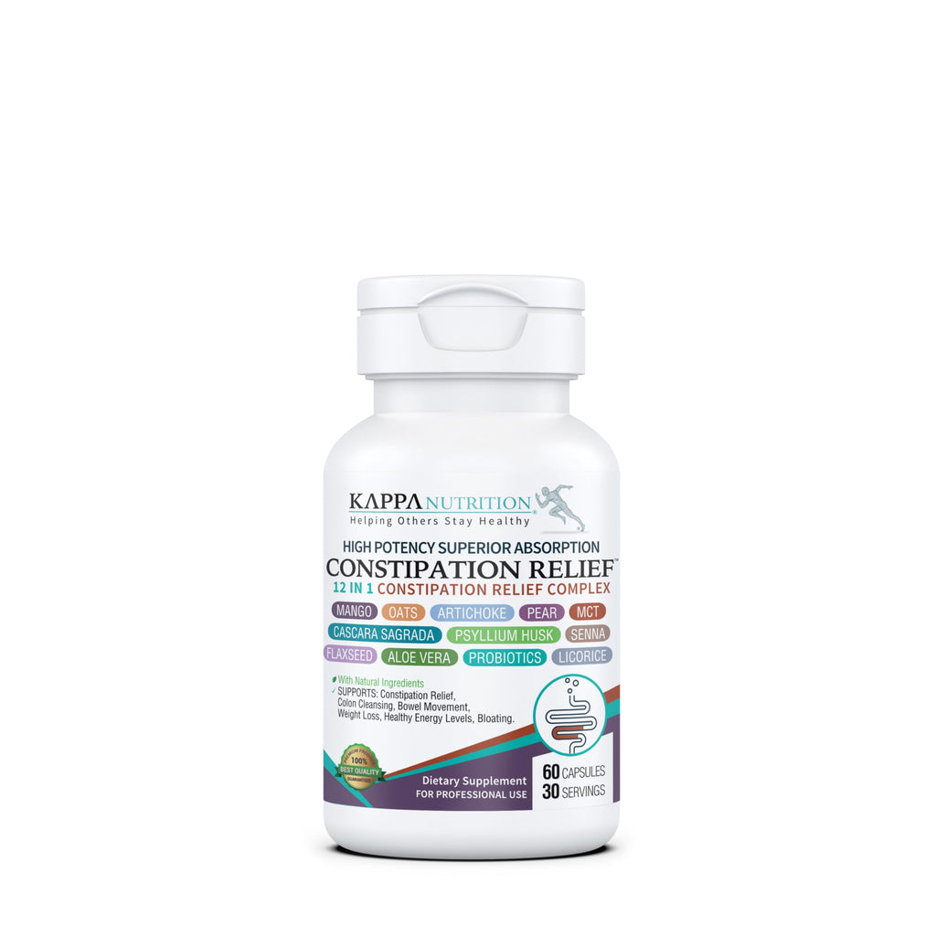KAPPA NUTRITION Constipation Relief Supplement – Gentle Colon Cleanse for Regularity & Gut Health – Non-Habit Forming Formula with Fiber, Herbs & Probiotics – Non-GMO, 60 Capsules KAPPA NUTRITION Au supplements