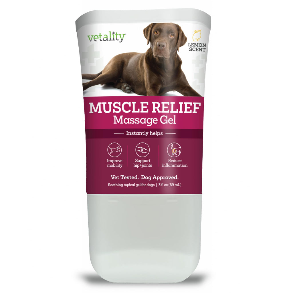 Vetality Muscle Rub Ointment for Dogs | Fast Pain Relief | Soothing Topical Anti-Inflammatory | 3 fl oz | Lemon Scent Vetality Au supplements