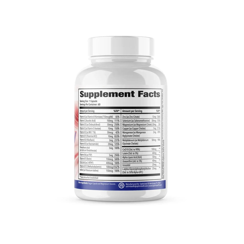Fit4Duty Multivitamin+ for First Responders, One a Day Multivitamin Plus Other nutrients, 60 Servings, 2 Month Supply Optimized FR Au supplements