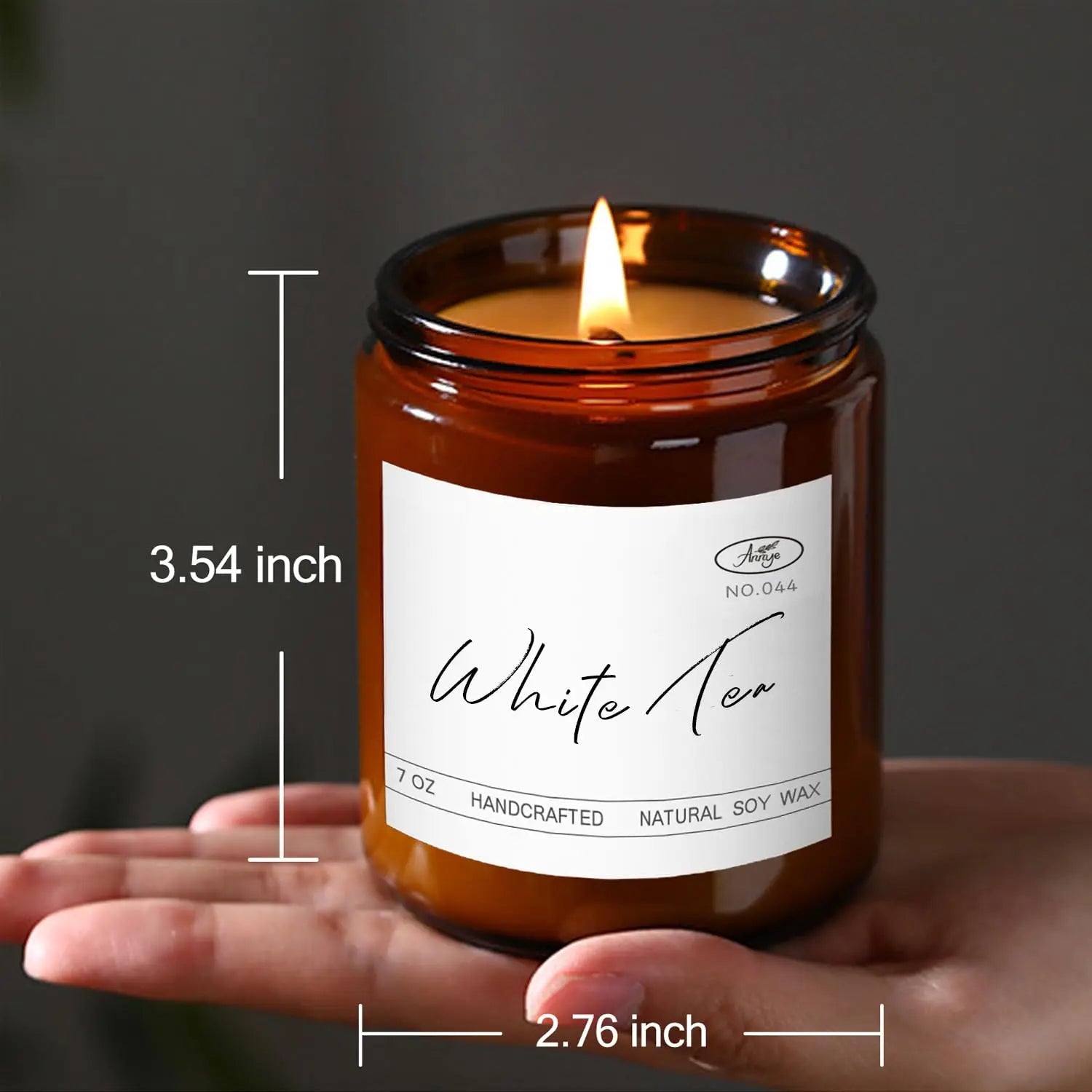 Annye White Tea Scented Candles, Organic Soy Candle for Home Scented, Hand-Poured Jar Candle Annye Au supplements