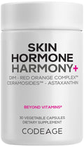Codeage Skin Hormone Harmony+ Supplement – Skin Hair Support with Ceramosides, Red Orange Complex, Diindolylmethane, Astaxanthin, Vitamin C Ascorbic Acid, Liposomal Delivery – Non-GMO – 30 Capsules Codeage Au supplements
