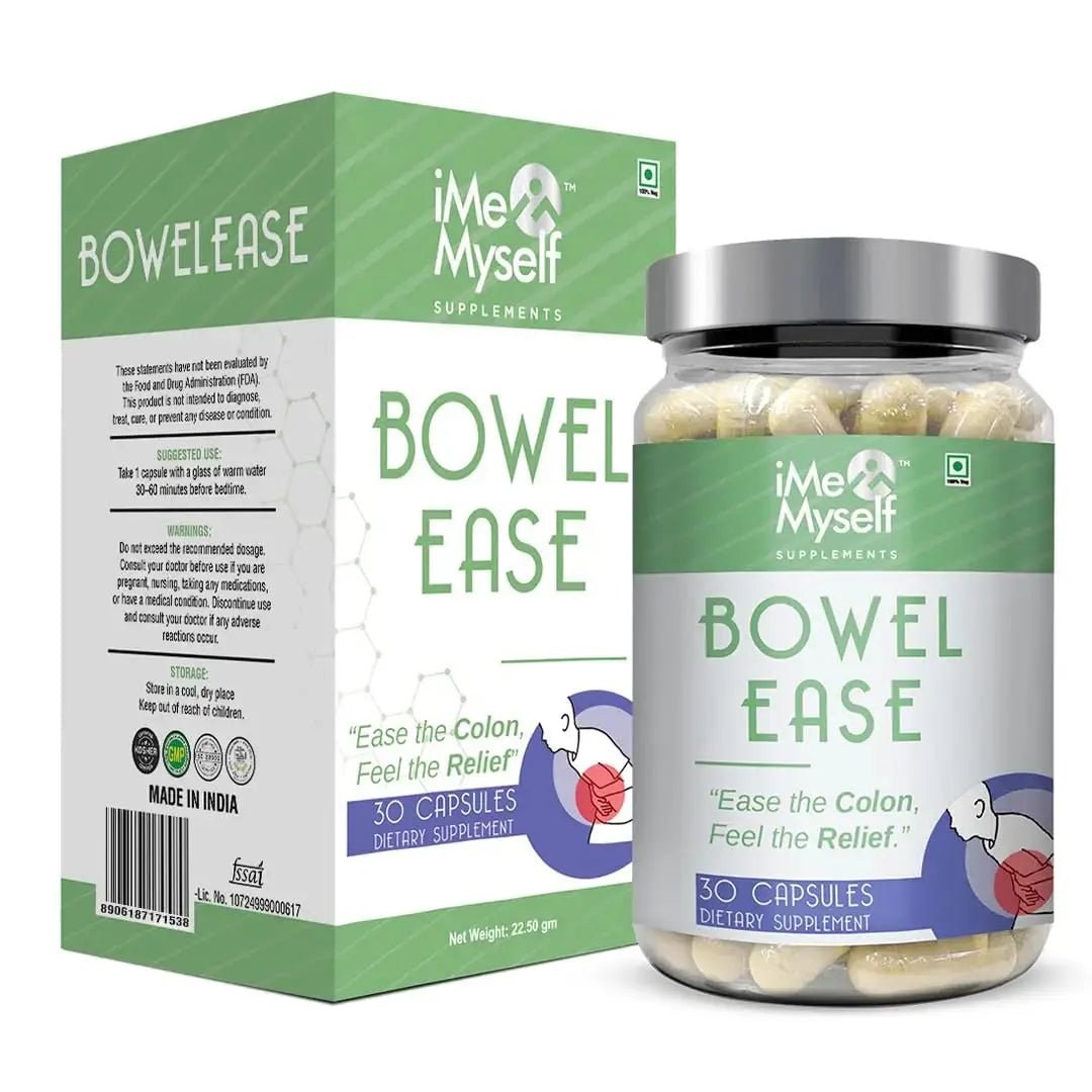 iMeMyself Bowel Ease – 30 Plant-Based Capsules | Gentle Bowel Support with Herbal Extracts & Vitamins iMeMyself Au supplements