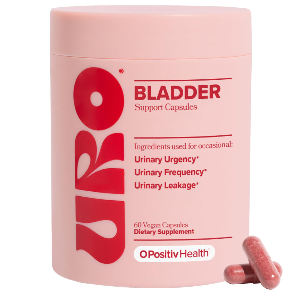O Positiv URO Bladder Control Supplement for Urinary Urgency, Frequency, Leakage with Pumpkin Seed Extract, Soy Germ Extract