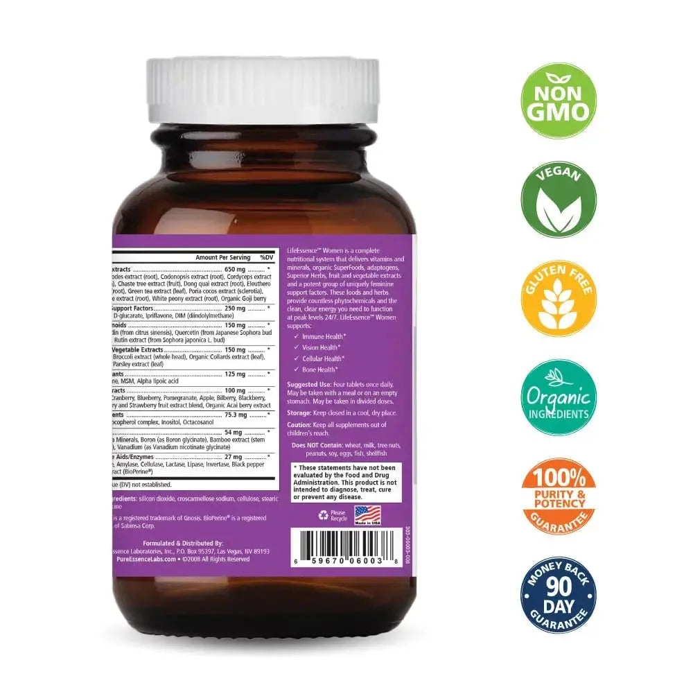 PURE ESSENCE LABS LifeEssence Women's Formula - World's Most Energetic Multiple - The Master Multiple - 120 Tablets PURE ESSENCE LABS Au supplements