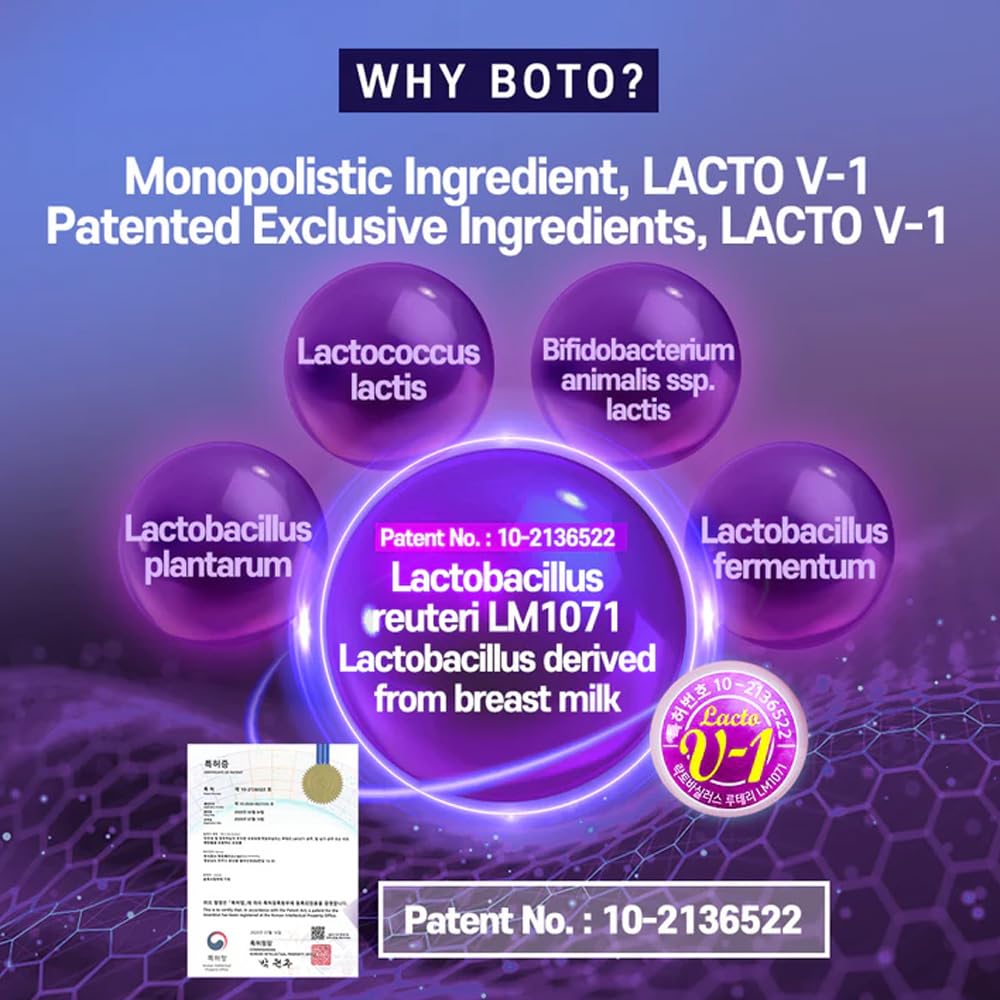 ZIOSTAND BOTO Korean Care it Probiotics Natural Prebiotics Proline Breast Milk Lactobacillus, Colon Cleanse, Immunity Support - 1 Month (30 of Pack, PostBiotics) ZIOSTAND Au supplements