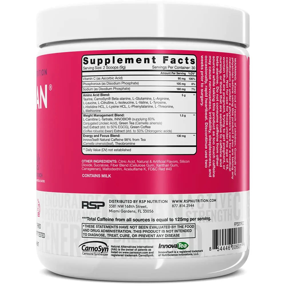 RSP NUTRITION AminoLean Pre Workout Powder, Amino Energy & Weight Management RSP NUTRITION Au supplements