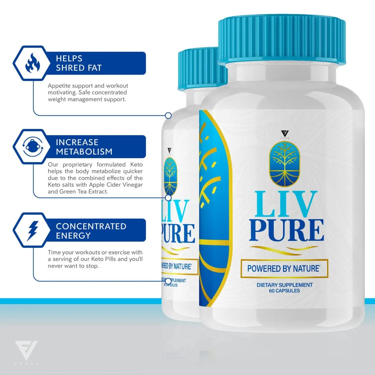 (3 Pack) Liv Pure Pills, Livpure Liver Detox Cleanse Management Capsules Advanced Formula Supplement Fyvus Au supplements