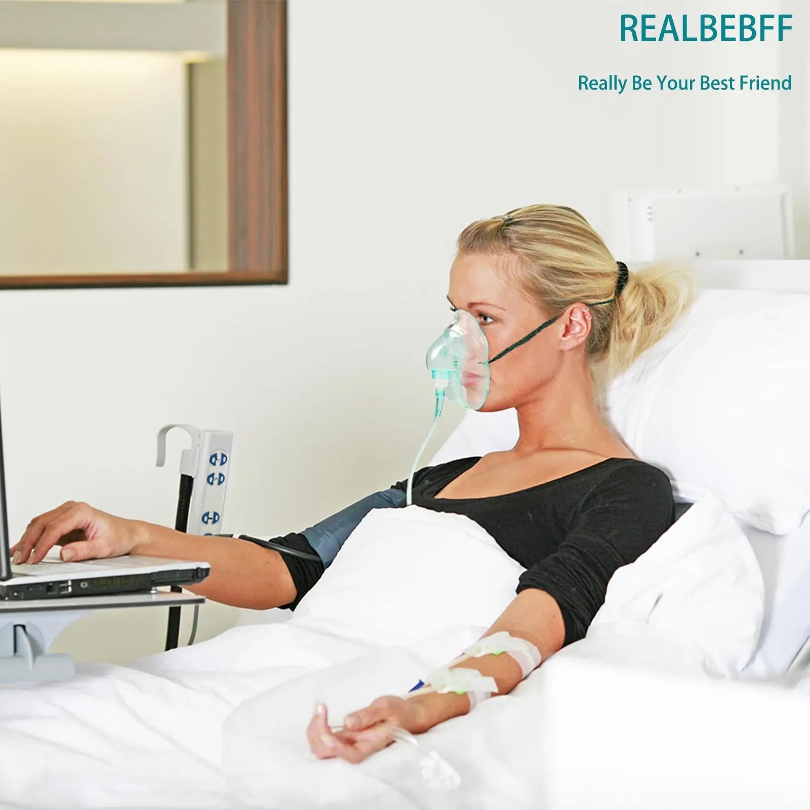 2 Pack Oxygen Mask for Face Adult with 6.6 Ft Tube and Adjustable Elastic Strap - Size XL REALBEBFF Au supplements