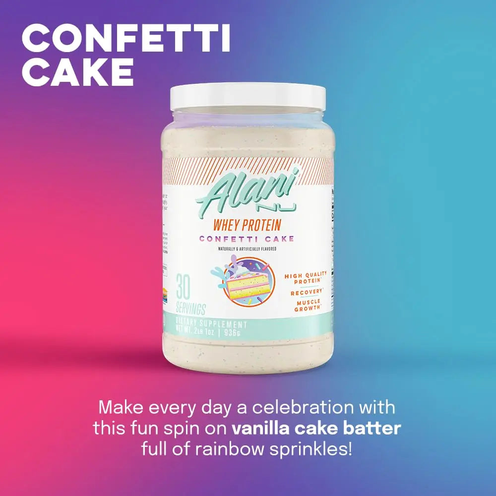Alani Nu Whey Protein Powder Confetti Cake | 23g Protein with Low Sugar & Digestive Enzymes Alani Nu Au supplements