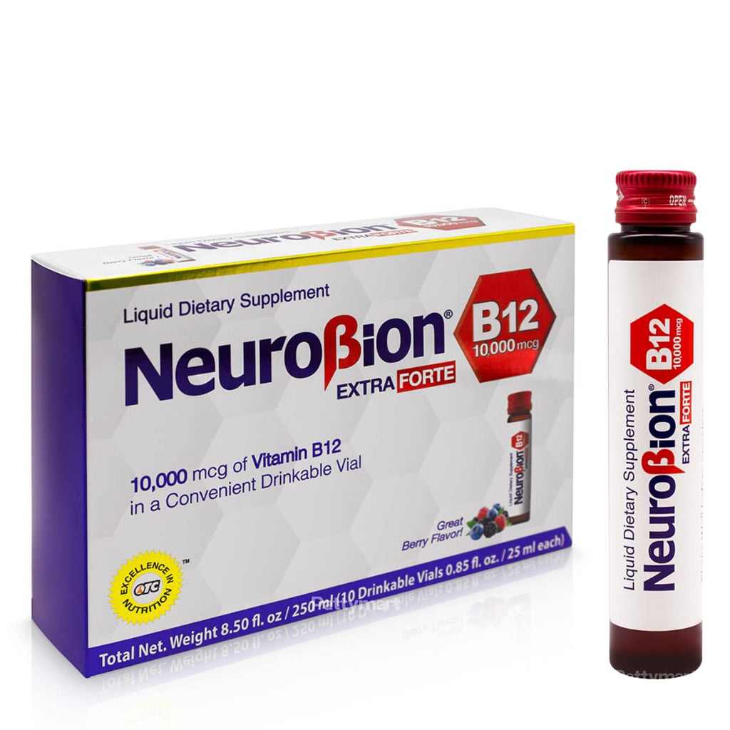 Neurobion Extra Forte B12 10,000 mcg Vials, Liquid - Extreme Powerful- 10 Vials per Box