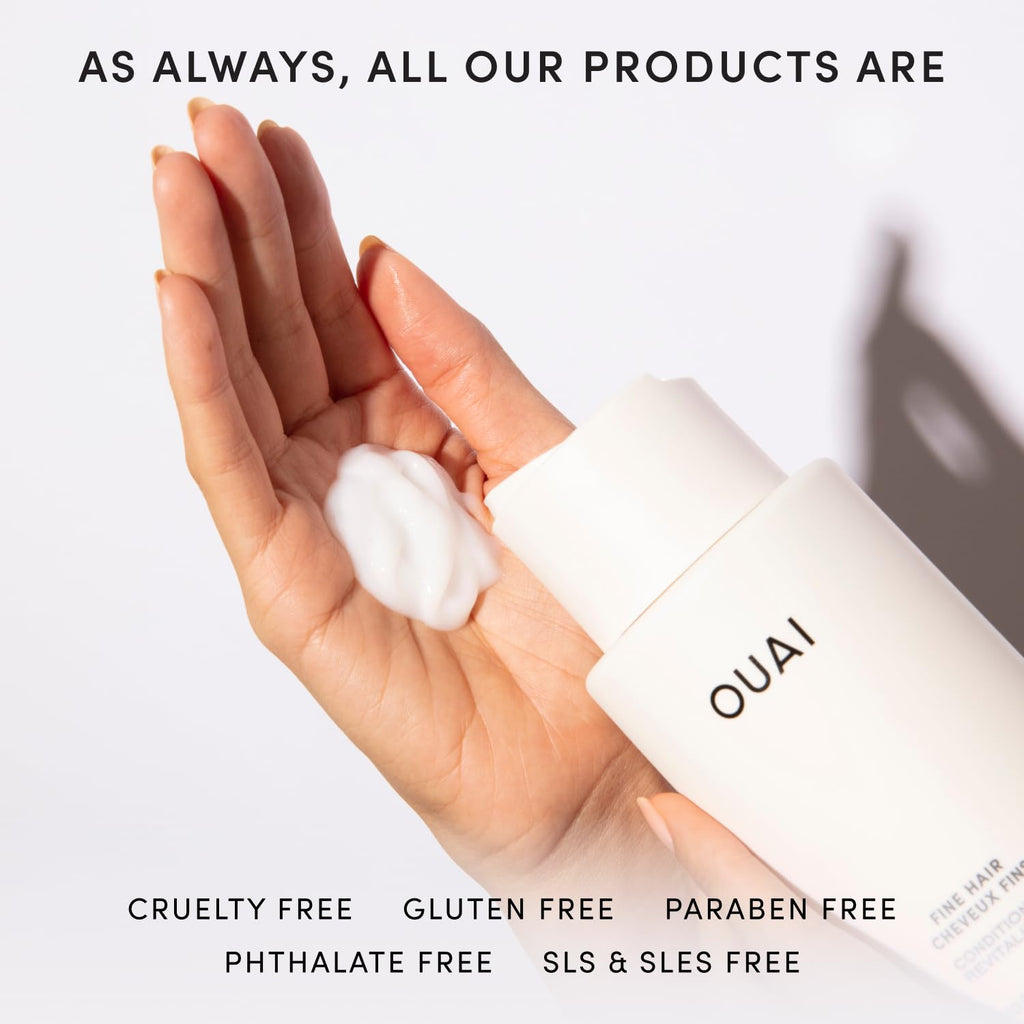 OUAI Fine Hair Conditioner Refill - Volumizing Conditioner Made with Keratin, Biotin and Chia Seed Oil - Adds Softness, Bounce and Volume - Free from Parabens, Sulfates, and Phthalates (32 Oz) OUAI Au supplements