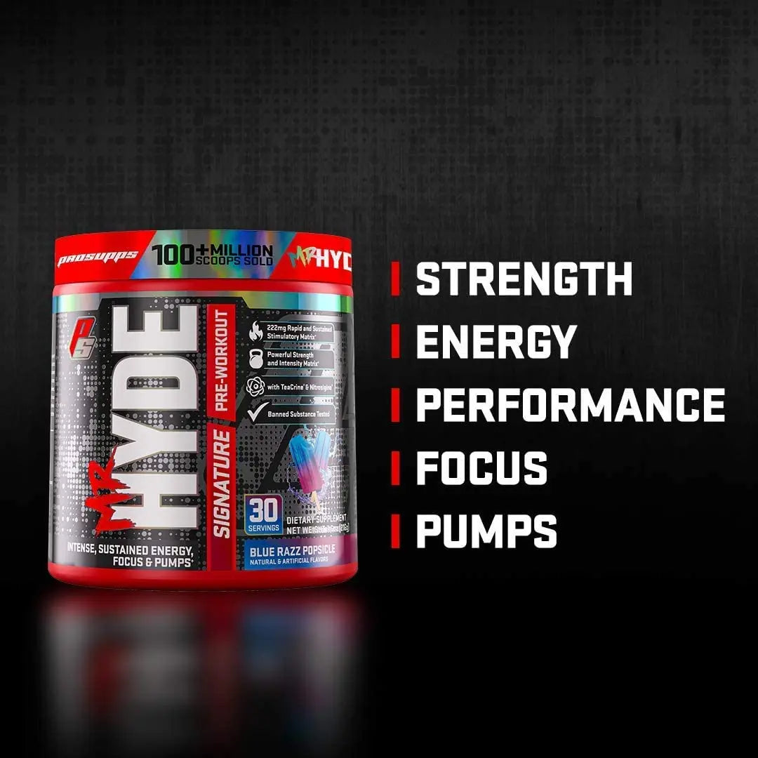 PROSUPPS Mr. Hyde Signature Blue Razz and Hyde Max Pump Blue Razz Bundle PROSUPPS Au supplements