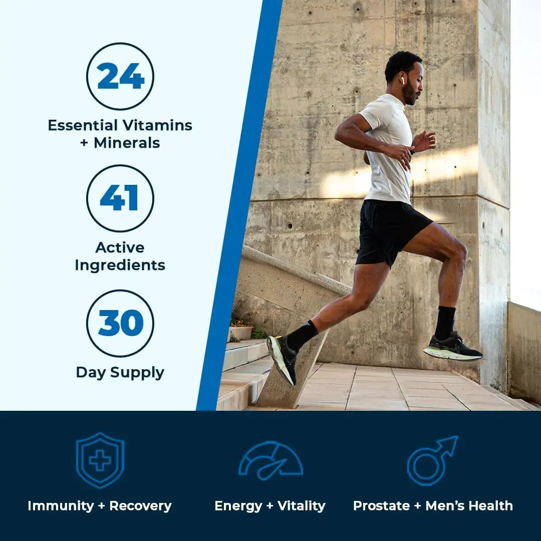 VitaMedica Men’s Multivitamin with Prostate Health Support | Vitamins, Minerals, Omega3s and Saw Palmetto | Box of 30 Easy Daily Packs | VitaMedica Au supplements