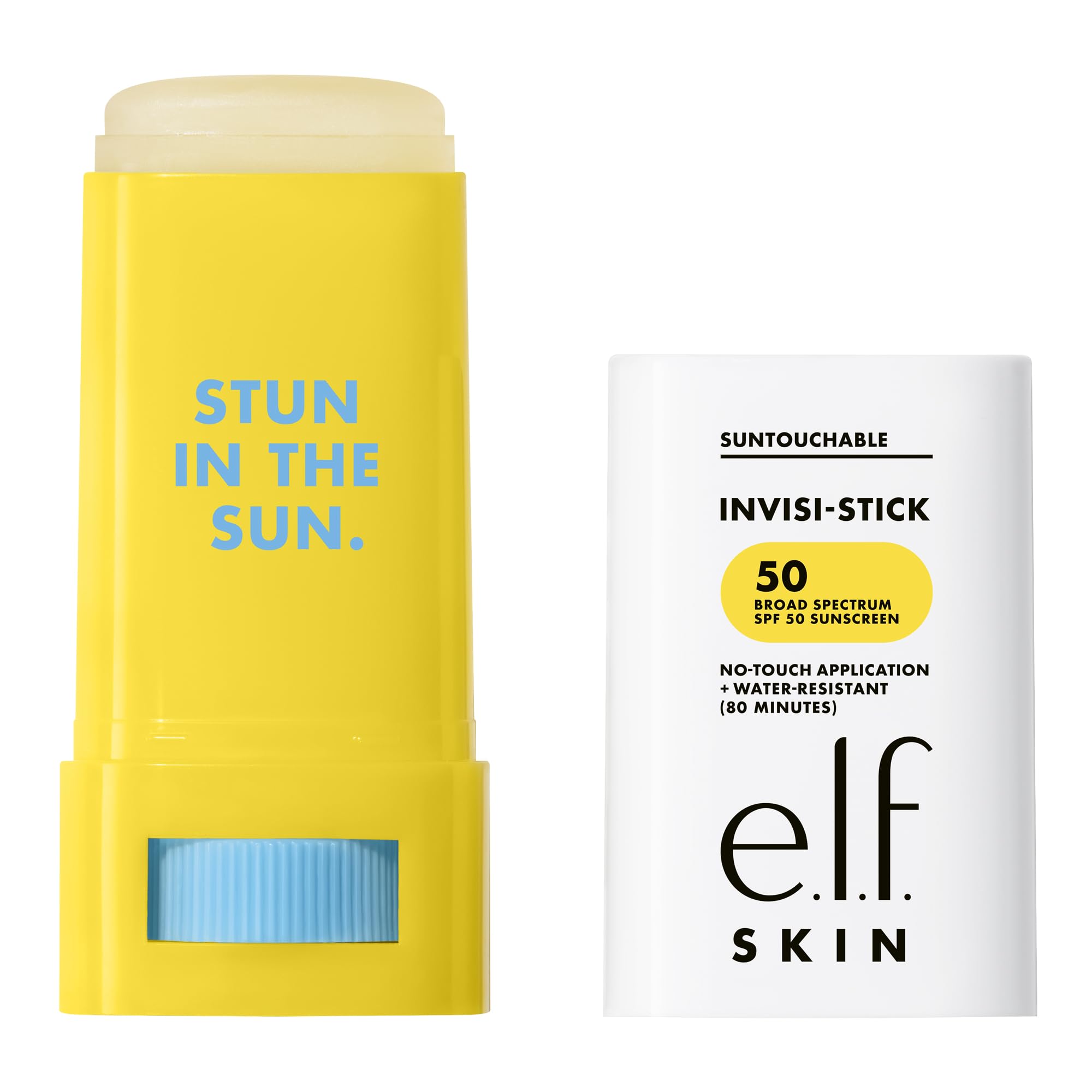 e.l.f. SKIN Suntouchable Invisi-Stick SPF 50, Clear Sunscreen For A Natural Finish, Made With Moisturizing Sunflower Seed Oil, Vegan & Cruelty-Free