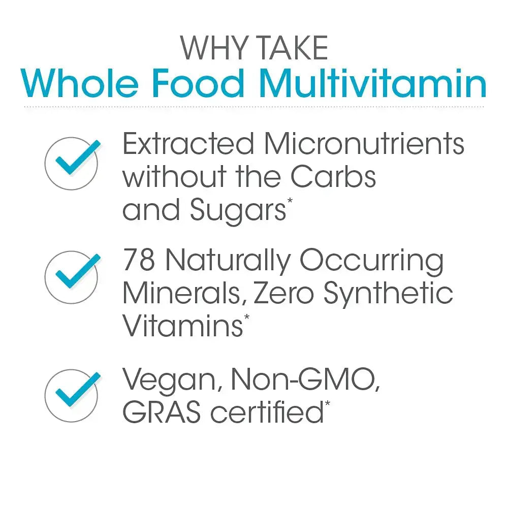 Silver Fern Whole Food Daily Multi Vitamin w/Trace Mineral Blend Supplement - 1 Bottle - 60 Vegicaps - 30 Day Supply - Natural Silver Fern Au supplements