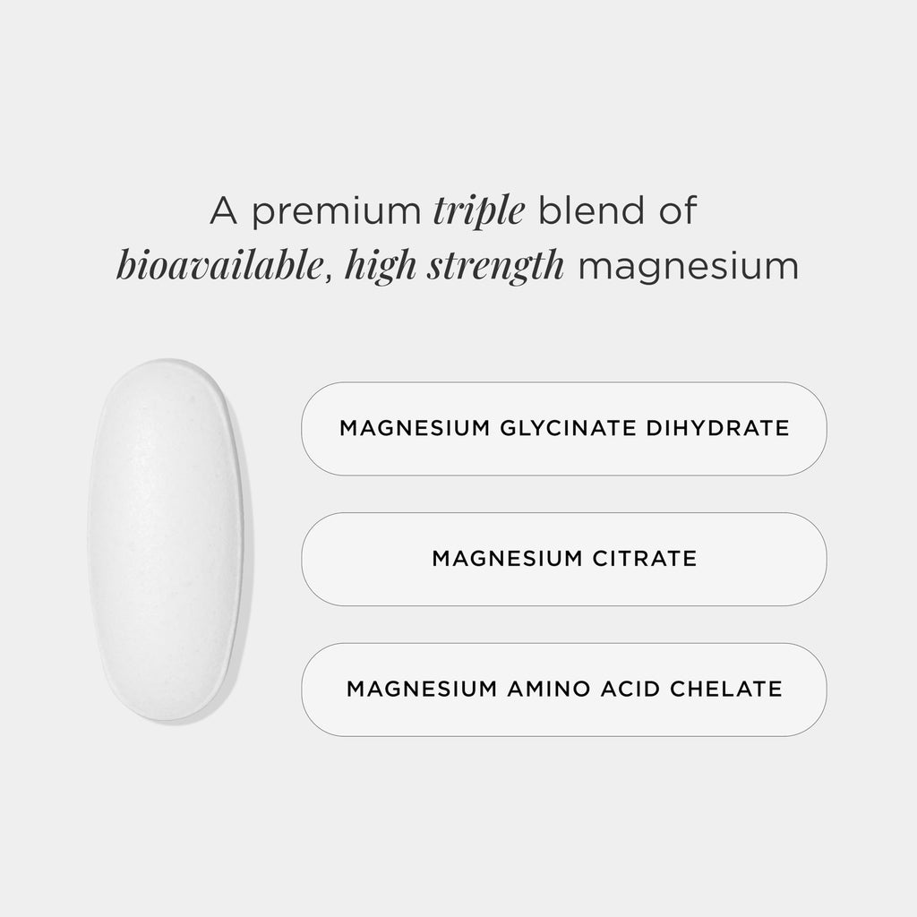 JSHealth Vitamins Advanced Magnesium Supplements with Magnesium Glycinate & Citrate for Muscle Relaxation (60 Tablets) JSHealth Au supplements