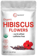 Organic Hibiscus Flowers, 2lbs | Flor de Jamaica, Loose Leaf Flower Source Micro Ingredients Au supplements
