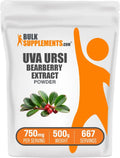 BulkSupplements.com Bearberry Leaf Extract Powder - Uva Ursi Extract, Herbal Supplement - Vegan & Gluten Free, 750mg per Serving, 500g (1.1 lbs) (Pack of 1) BulkSupplements Au supplements