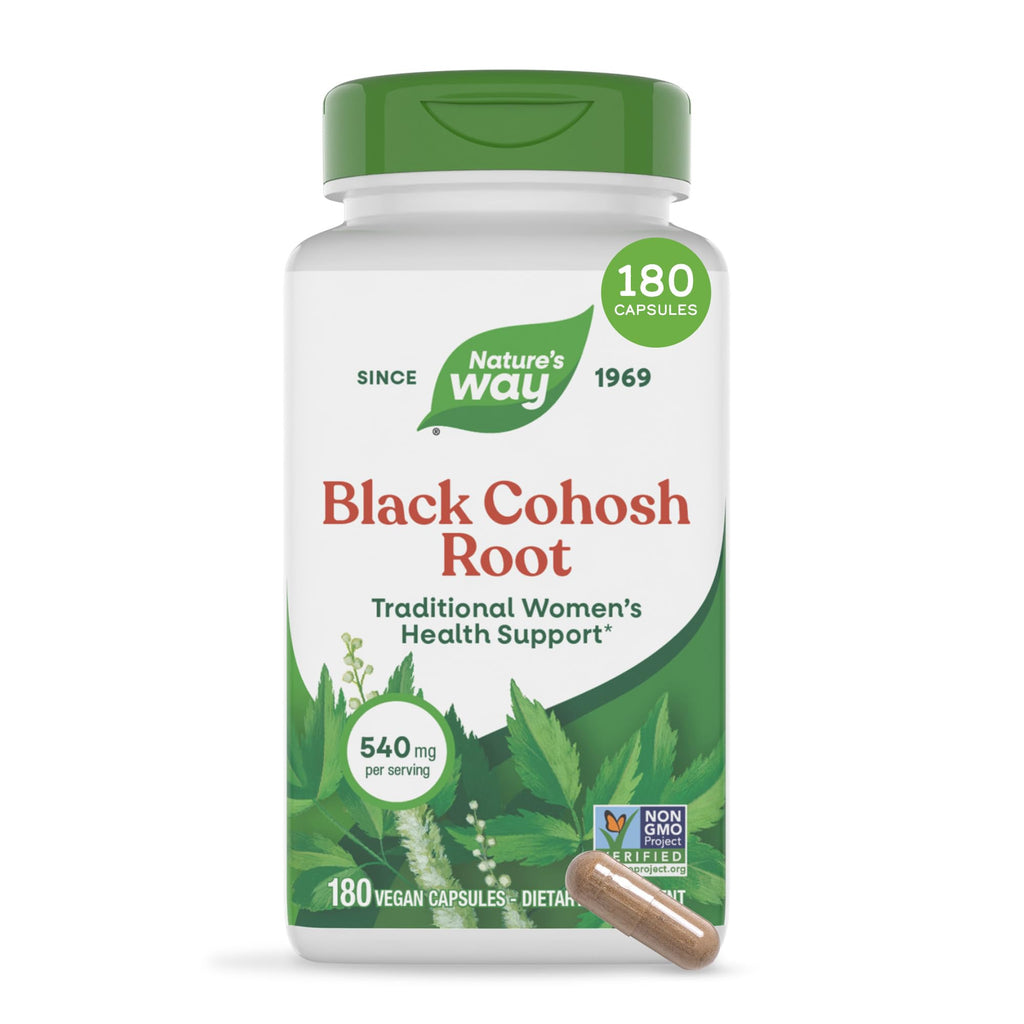 Nature’s Way Herbs Black Cohosh Root Capsules, Traditional Women’s Herbal Supplement*, Cimicifuga Racemosa Root,