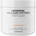 Codeage Liposomal Collagen Peptides Powder + Vitamin C & Quercetin, Phospholipid Complex, Grass-Fed Pasture-Raised Hydrolyzed Collagen Type I & III Supplement All-in-One, Non-GMO, 14.97 oz Codeage Au supplements