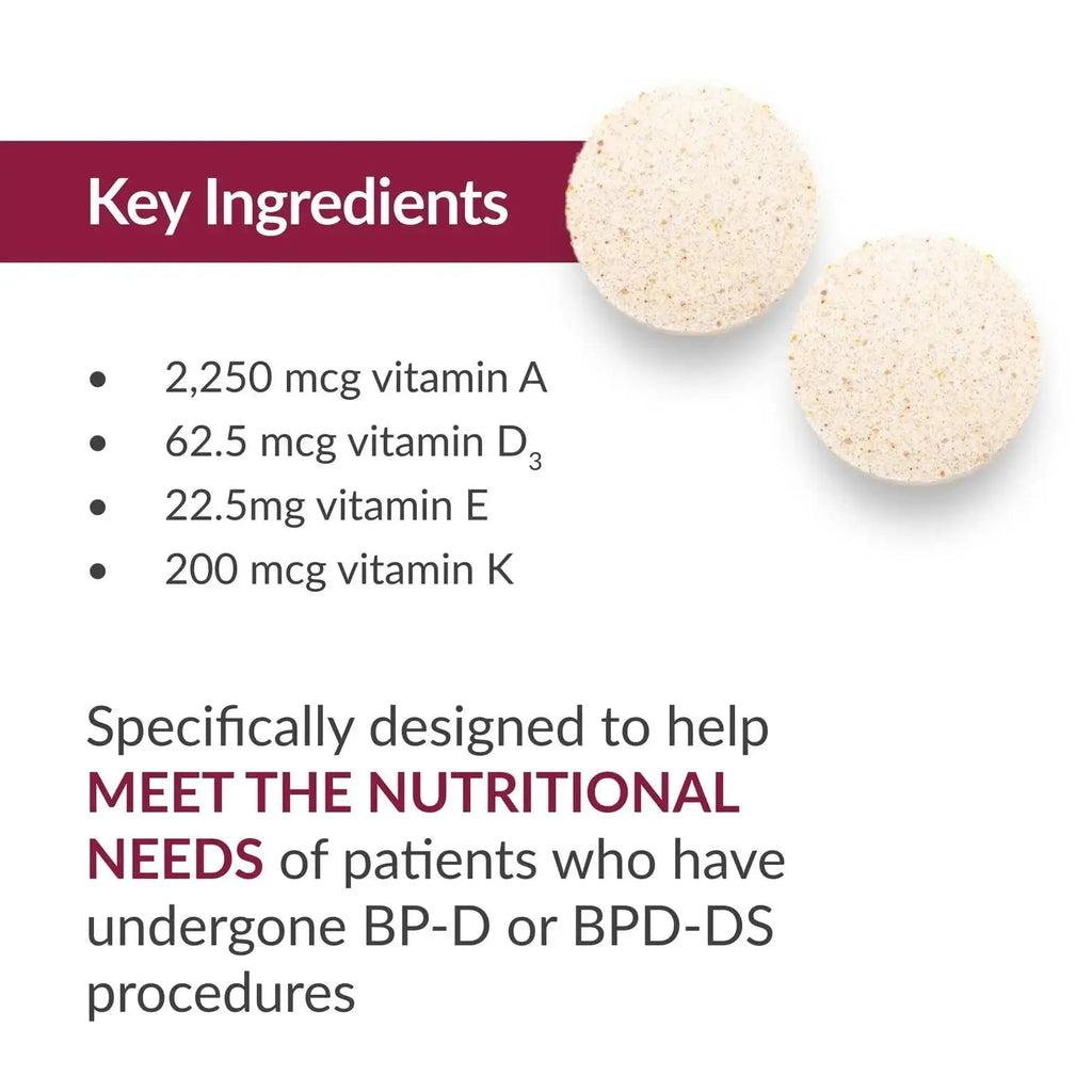 Bariatric Advantage Chewable High ADEK with Iron - for Bariatric Patients - High Potency Vitamin A, D, E & K - Includes B-Vitamins Bariatric Advantage Au supplements