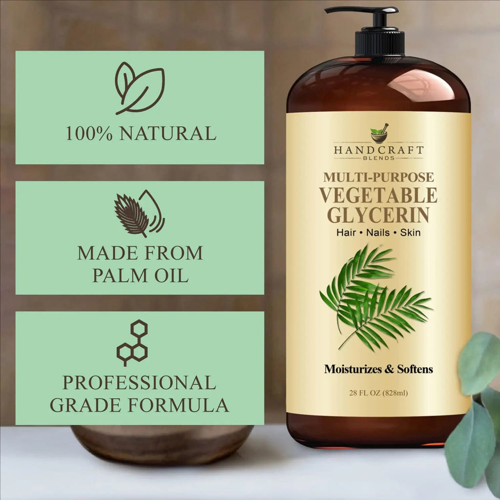 Handcraft Blends Vegetable Glycerin for Skin and Hair 28 oz - Pure Vegetable Glycerin Liquid Handcraft Blends Au supplements