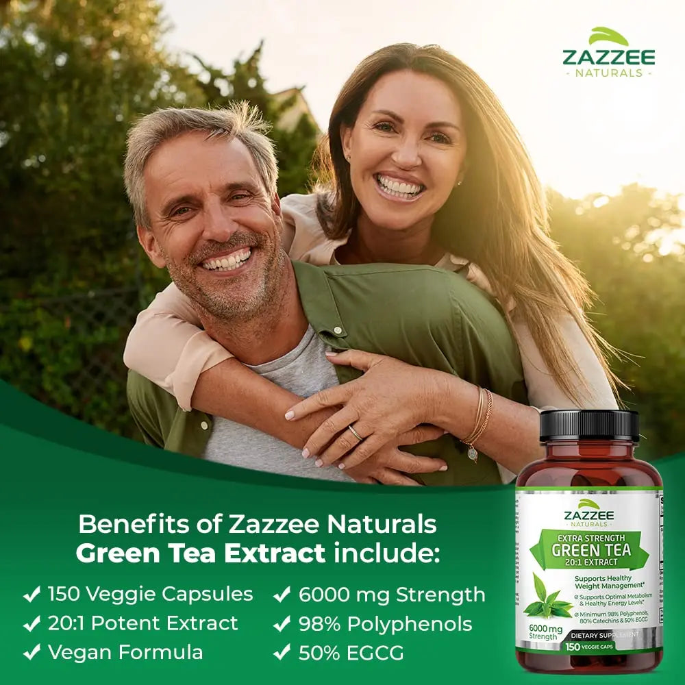 Zazzee Extra Strength Green Tea 20:1 Extract, 6000 mg Strength, 50% EGCG Zazzee Au supplements