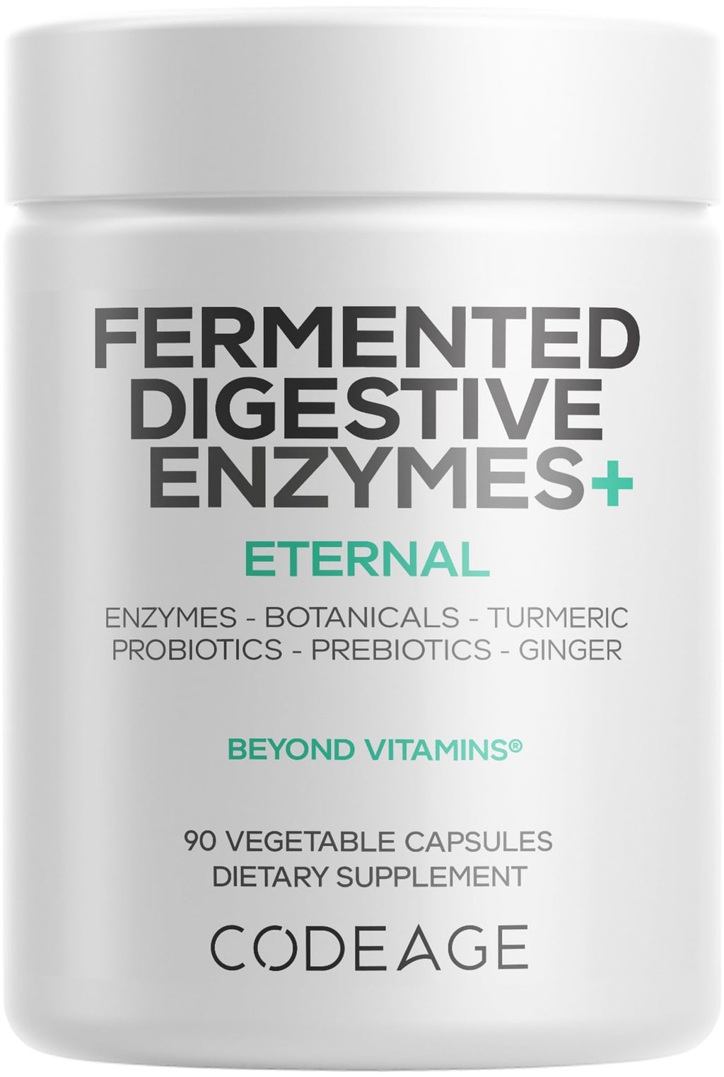 Codeage Fermented Digestive Enzymes Supplement 3-Month Supply - 14 Digestive Enzymes, Probiotics, Prebiotics, Fermented Botanicals