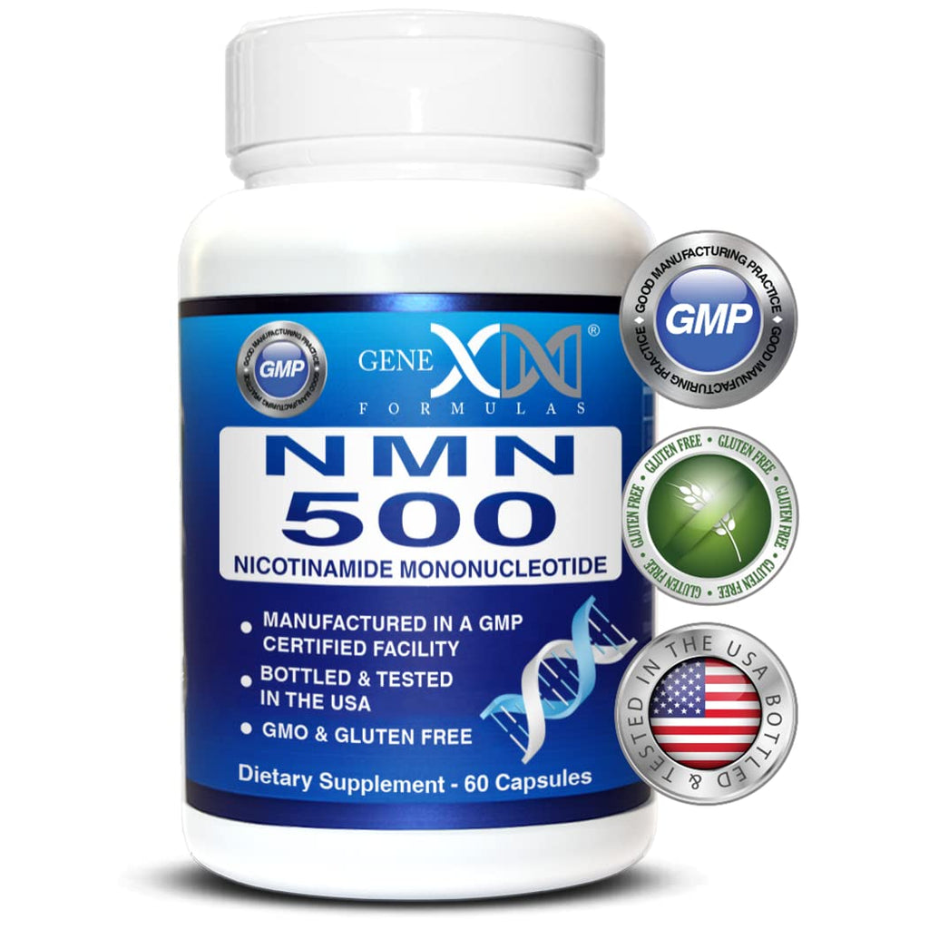 Genex Formulas NMN 500mg - 99% Pure Shelf Stabilized Supplement Capsules for Increased NAD Levels & Healthy Aging, GMP Certified, 500mg per Serving, 60 Capsules Genex Formulas Au supplements