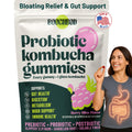 BoochBod - Probiotic Kombucha Gummy - Prebiotics, Probiotics, Postbiotics, Fiber Supplement, Slippery Elm, Dandelion Root