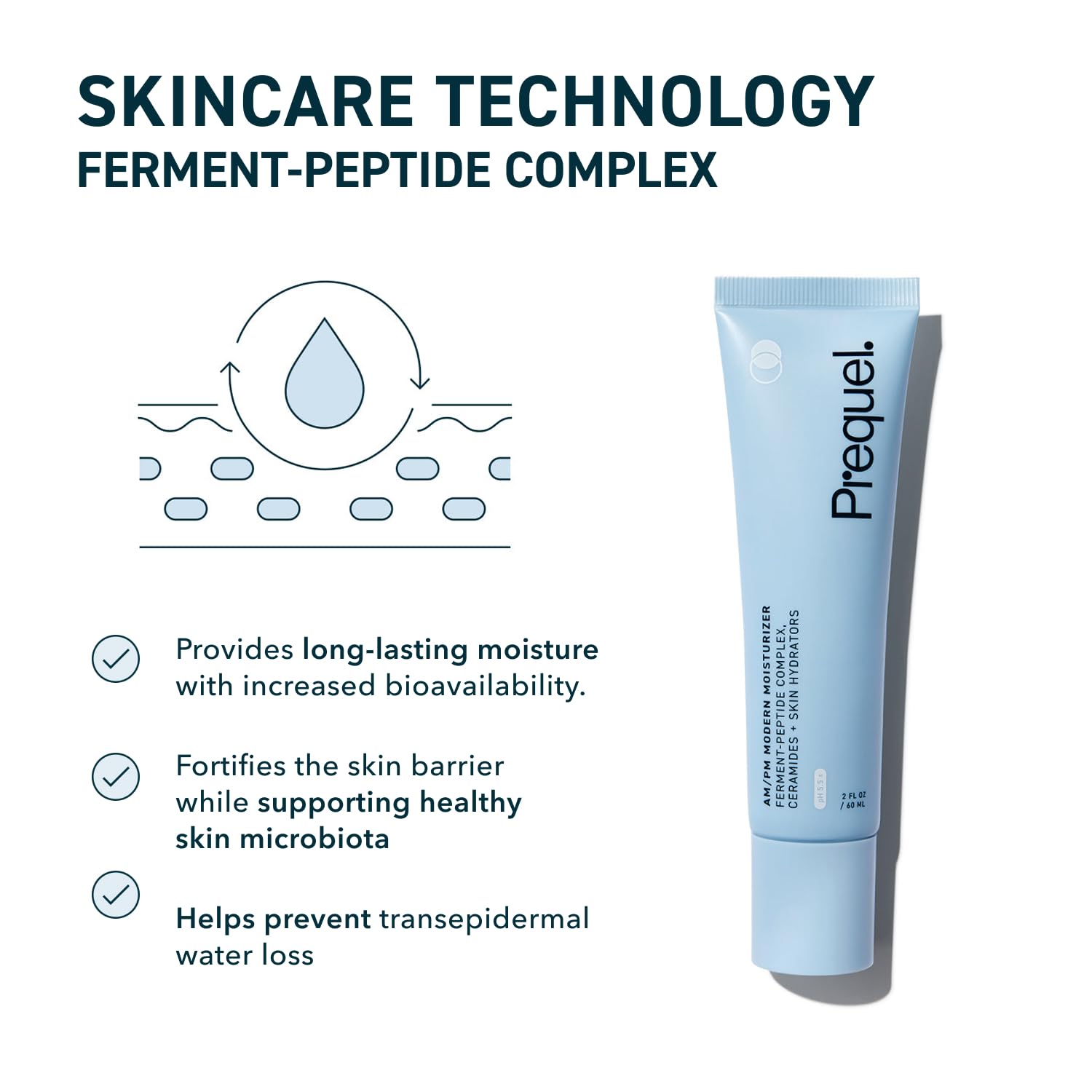 Prequel Skin AM/PM Modern Moisturizer – Hydrating Face Cream with Peptides, Ceramides