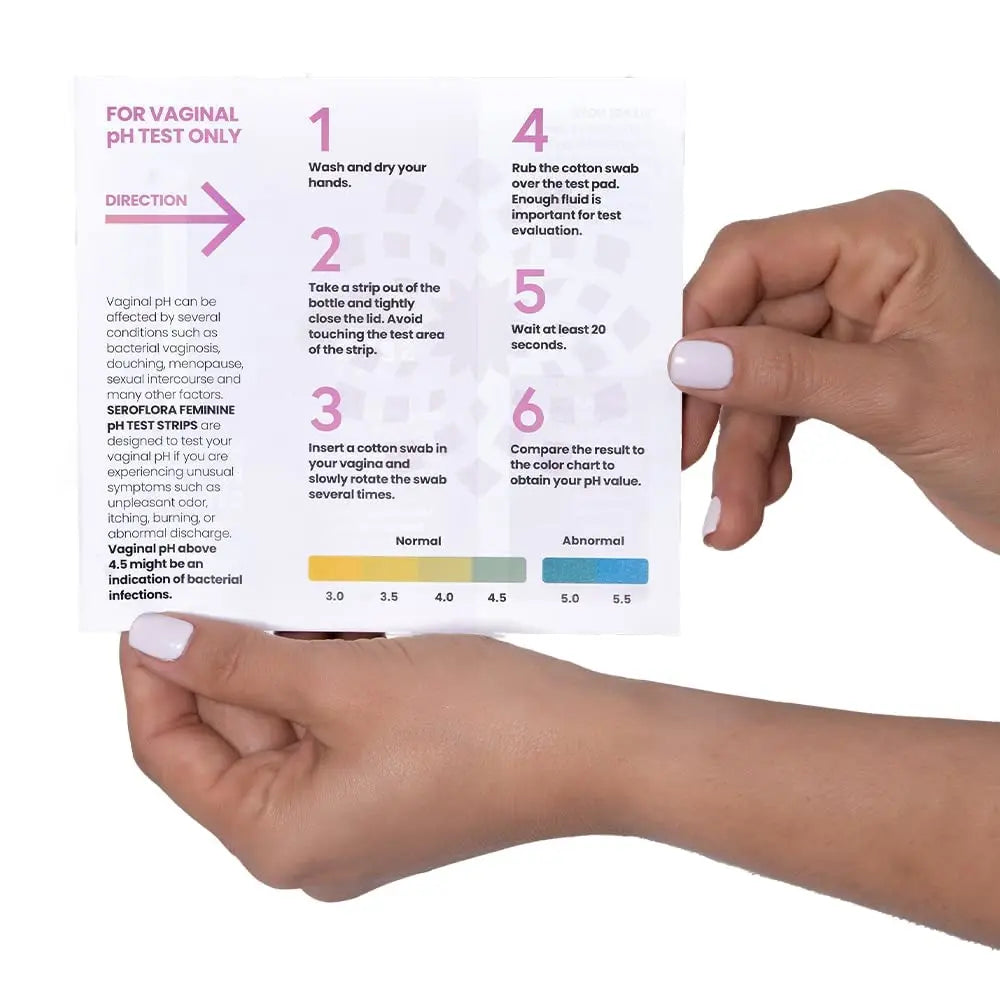 Seroflora Vaginal pH Test Strips for Women - Monitor Vaginal Health & Yeast Infection - Easy Seroflora Au supplements