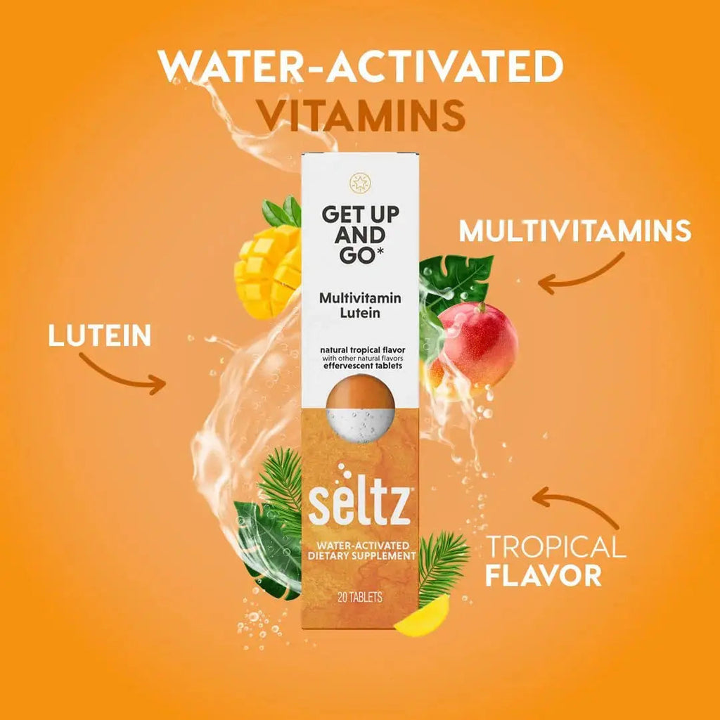 Seltz® Get Up and Go – Effervescent Multivitamin with Lutein for Daily Energy, Eye Health & Antioxidant Support Seltz Au supplements