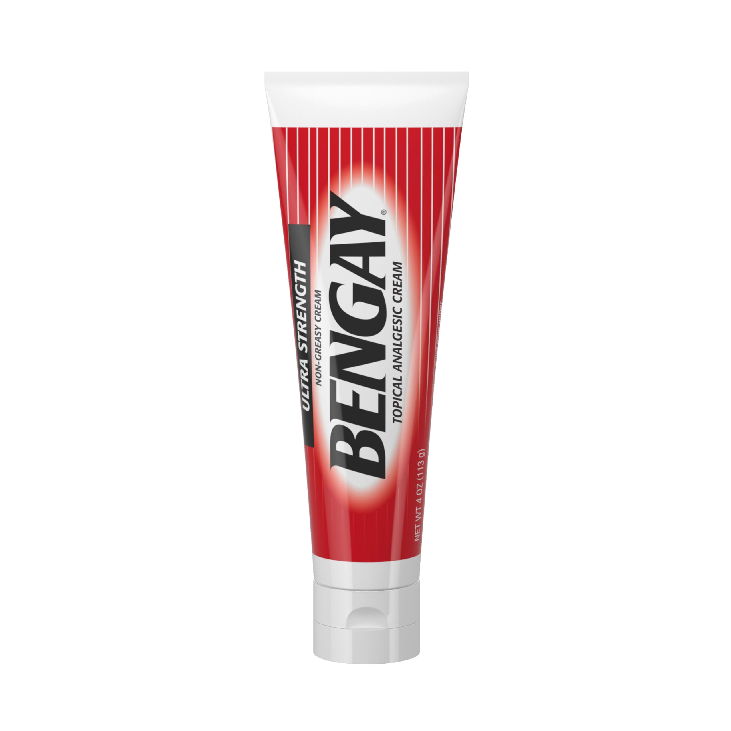 Bengay Ultra Strength Topical Pain Relief Cream, Non-Greasy Topical Analgesic for Minor Arthritis, Muscle, Joint and Back Pain, Camphor, Menthol and Methyl Salicylate, 4 OZ Bengay Au supplements